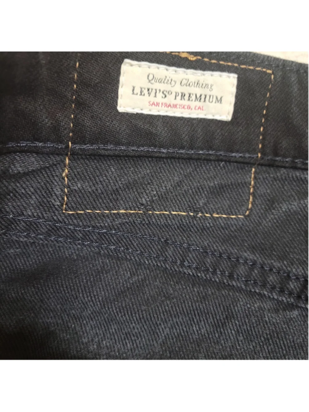 Levi's 512 Premium Slim-Fit Straight Stretch Black Jeans Size 36/30 Men Pre-own